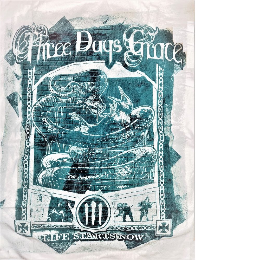 Three Days Grace Life Starts Now metal rock Official T-Shirt 2XL XXL NWT - Picture 2 of 3